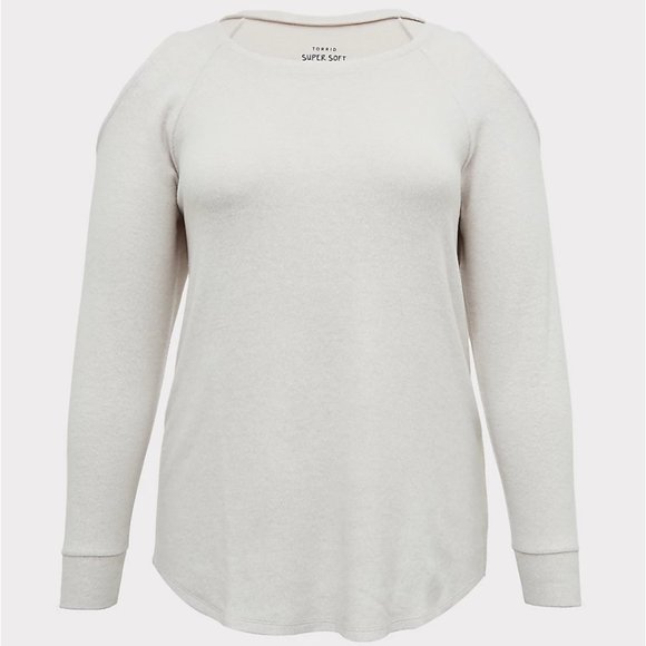 NWT - TORRID - SUPER SOFT PLUSH COLD SHOULDER TOP - Picture 3 of 3